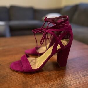 Marc Fisher Fuchsia Laced Up Heels